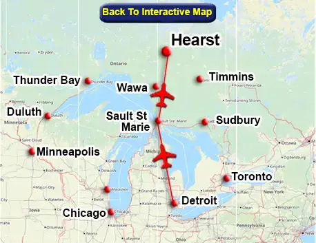 Flights from Detroit to Hearst